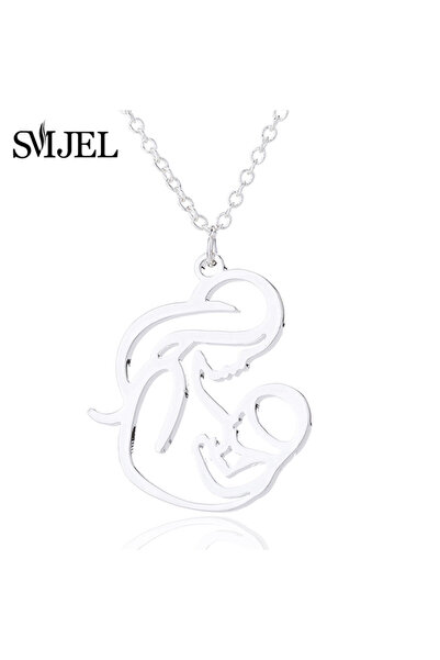 Choice1 Silver Necklace 508 SMJEL New Family MUM Stainless Steel Necklaces fo...
