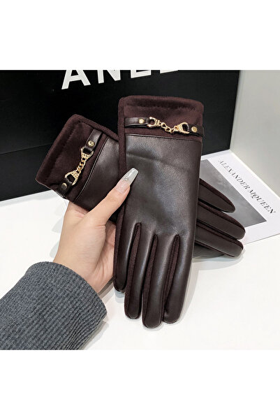 Choice1 One Size Brown Luxurious High Quality Protein Leather Fleece Lined Wo...