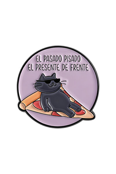 Choice12 QHXZ5093 Funny Spanish Quotes & Cute Cat Series Enamel Pins Stick Fi...