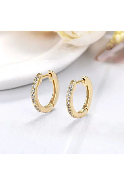 Choice Gold Color New Fashion 925 Sterling Silver Glossy Hoop Earring Gold Co...