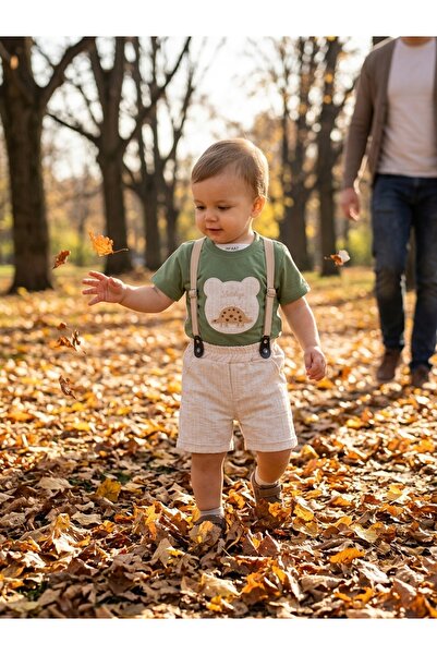 INFANT Тениска Bomlo и панталонки с презрамки, комплект горна и долна част