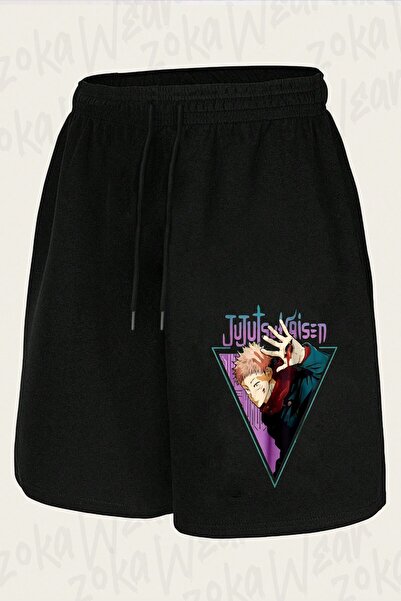 ZOKAWEAR Unisex Jujutsu Kaisen Yuji Itadori2 Σορτς με στάμπα σχεδίου