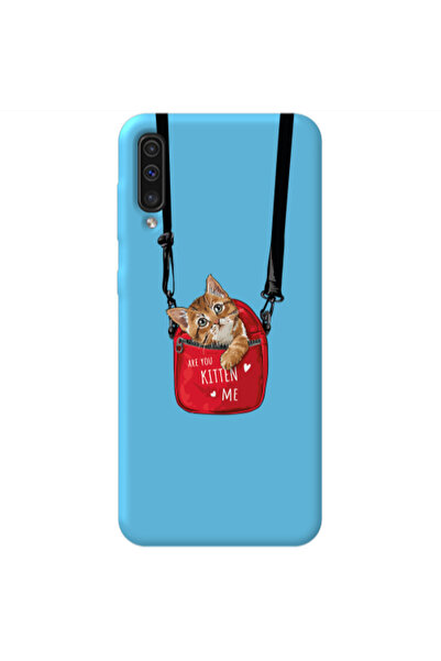 Other Samsung A70 Are you kitten Blue Colored Silicone TPU Θήκη