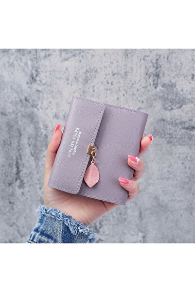 Choice PURPLE New Korean Version of The Simple Small Wallet Tri-fold Coin Bit...