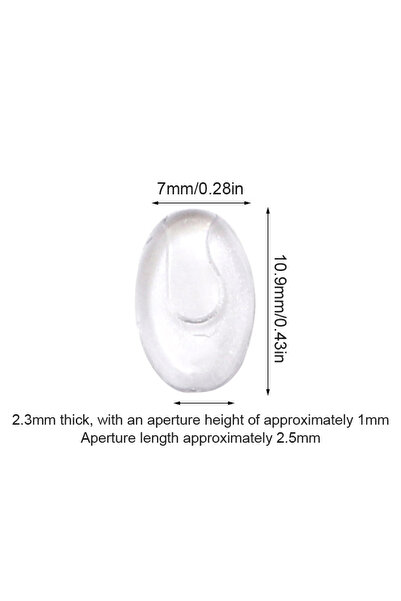 Choice onesize 25Pairs/Set Plug-in Eyeglasses Nose Pads Transparent PVC Anti ...