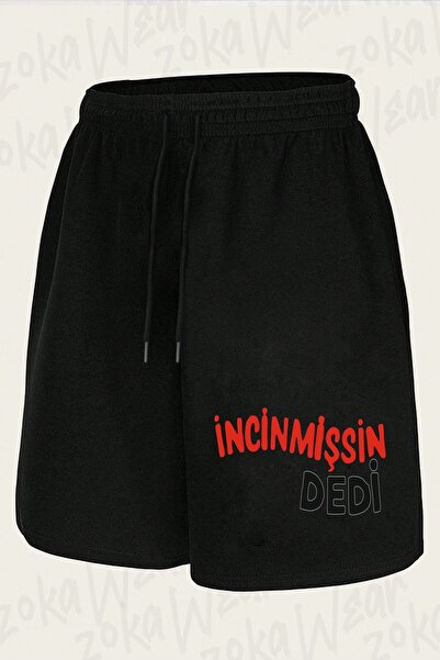 ZOKAWEAR Unisex σορτς με στάμπα σχεδίου "You Said Incinmişsin"