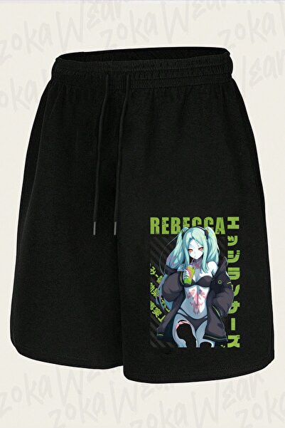 ZOKAWEAR Unisex Cyberpunk Edgerunners Rebecca Design Printed Shorts