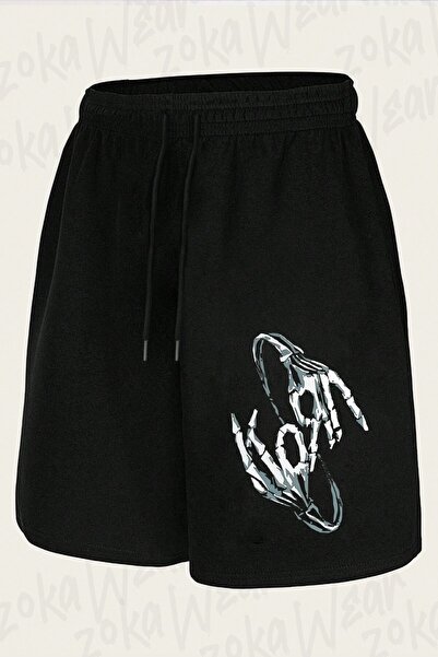 ZOKAWEAR Unisex Korn Hands Logo Rock Metal Design Printed Shorts