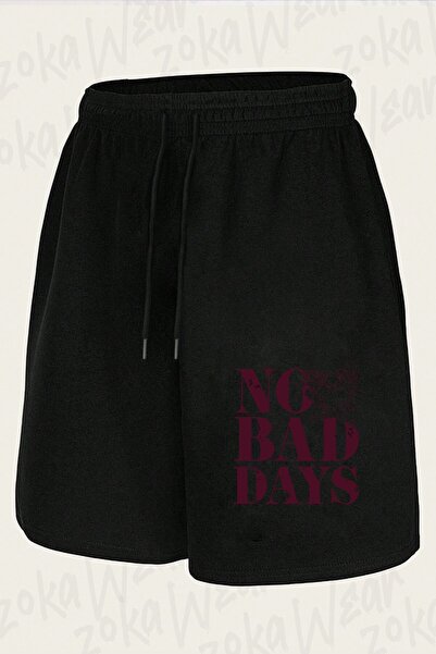ZOKAWEAR Unisex Ren and Stimpy Distressed No Bad Days Design Printed Shorts