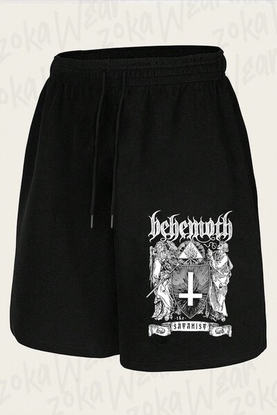 ZOKAWEAR Unisex kratke hlače sa štampanim dizajnom "Behemoth Satan"