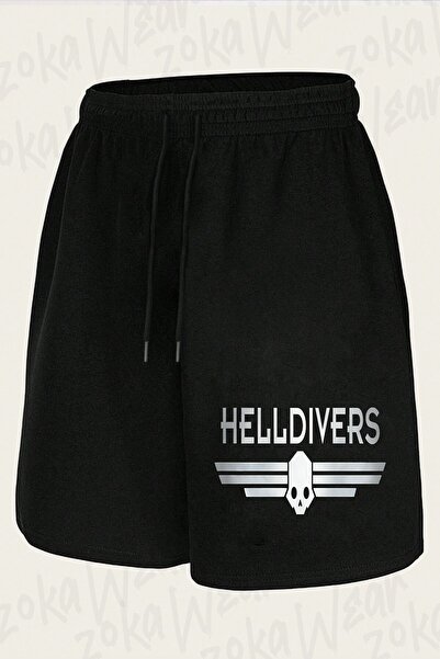 ZOKAWEAR Unisex Turning up the Heat Helldivers Design Printed Shorts