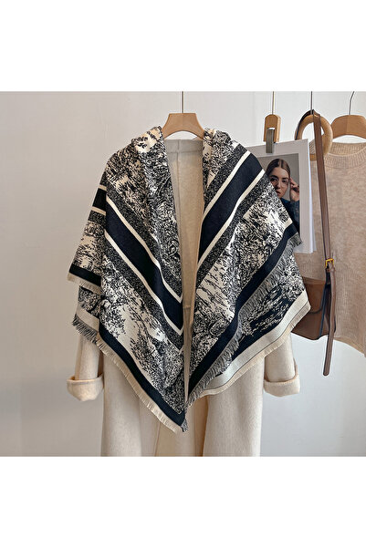 Choice1 black 2025 Women's Luxury Brand Cashmere Scarf - Ethnic Printed Tasse...