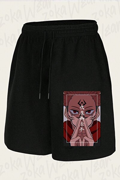 ZOKAWEAR Unisex Jujutsu Kaisen Sukuna Character Design Printed Shorts