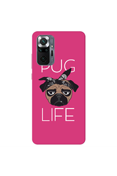 Other Xiaomi Redmi Note 10 Pro 4G Pug Life Fuchsia Colored Silicone TPU Θήκη