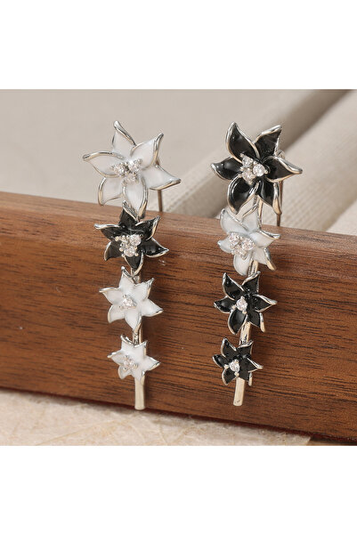 Choice1 T680-Black Bohemian Exquisite Artificial Enamel Hand Carved Flower Sh...