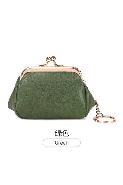 Choice QB336-Green Retro mini compact and cute coin purse fashionable kiss lo...