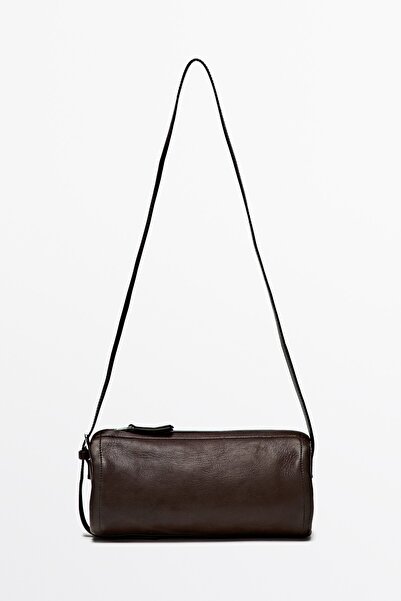 Massimo Dutti Napa deri çapraz askılı çanta