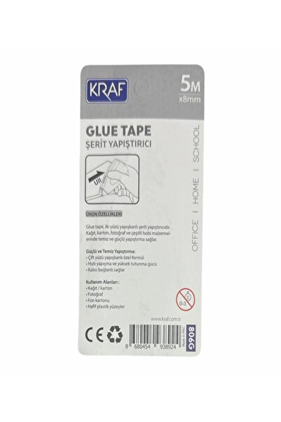 KRAF Şerit Yapıştırıcı Glue Tape 8 mm x 5 m 806G