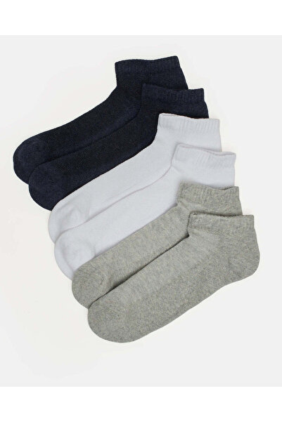 REDTAG Men Assorted Ankle Length Half Terry Socks 3 Piece Set