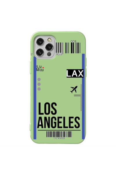 Other Apple iPhone 12 Pro Max Los angeles Light Green Colored Silicone TPU Θήκη