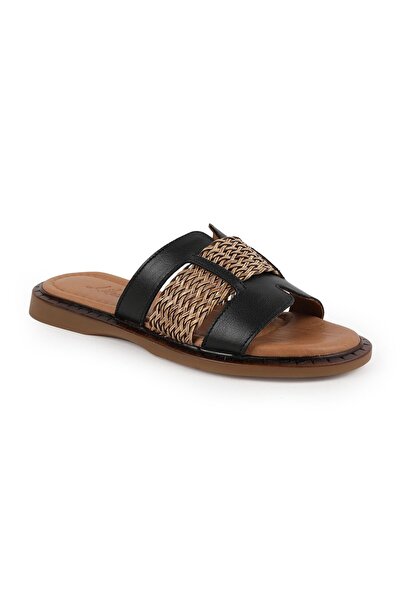 Libero Women's Slippers Daily Open Toe Knitted Banded Slip-On Antique Leather...