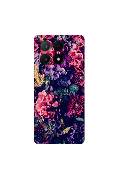 Other Xiaomi Poco X6Pro 5G Purple and pink flowers Transparent Silicone TPU Θήκη