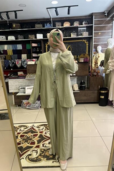 HUMEYRA Kimono Set with Tie Detail