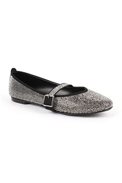 LBR Women's Ballerina Stoned Sparkling Evening Dress with Mary Jane Buckle St...