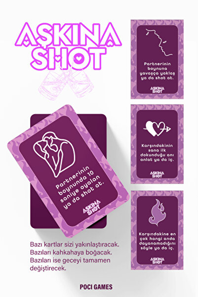 Poci Games Aşkına Shot – Çiftlere Özel Kart Oyunu | 60 Kart | Romantik Parti ...
