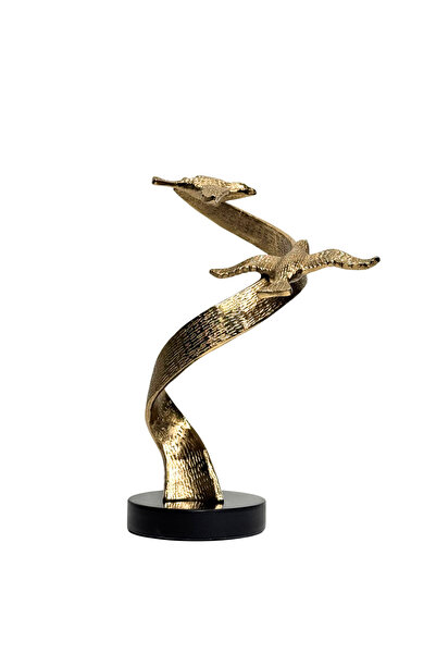 Lara Decor Döküm Gold Kuşlu Sarmal Obje