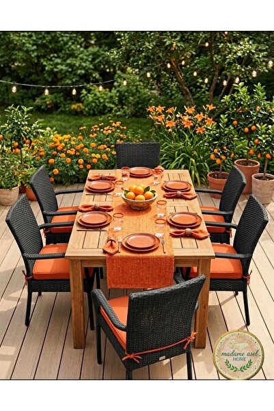 Madame Asel Home BAHÇE BALKON SANDELYE MİNDERİ CANVAS KUMAŞ