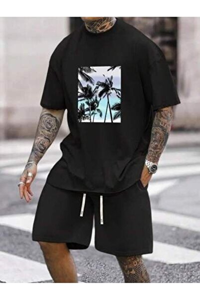 ship master Summer Collection New Arrival T-Shirt & Shorts Set Printed Patter...