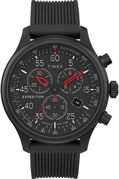 Timex Expedition Field Chronograph Watch for Men, Black Dial