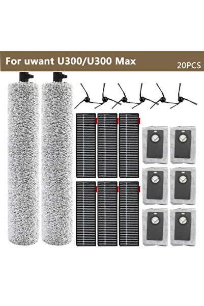 Choice14 23 قطعة متوافقة مع مكنسة Uwant U300 / U300 Max الكهربائية: قماش الفر...