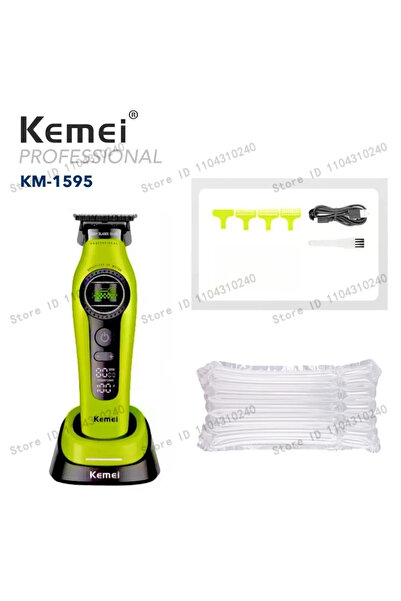 Choice8 ماكينة حلاقة شعر رجالية احترافية كيمي KM-1595 خضراء بدون علبة، بمحرك ...