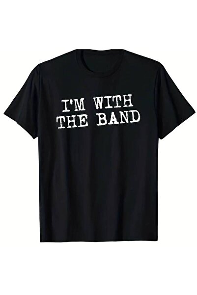12 Teknoloji تي شيرت I'M THE BAND بتصميم جرافيك جريء وطباعة نصية بارزة، قميص ...