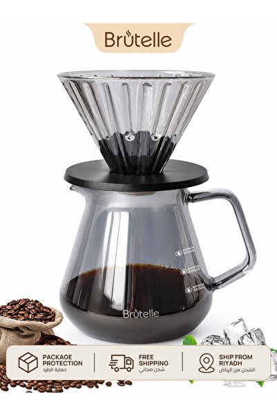Brutelle V60 Glass Pour Over Coffee Dripper Set 700ml Hand Drip Coffee Maker ...