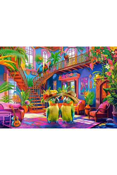 Castorland Puzzle 200 Păsări papagali în Paradis Castor