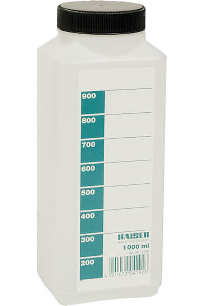 KAISER Φιάλη Αποθήκευσης Χημικών 1000ml Εξοπλισμός Σκοτεινού Θαλάμου Κωδικός:...