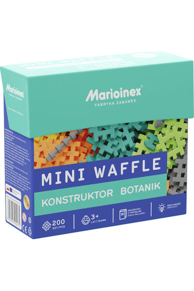Marioinex Mini Blocuri de Construcție tip Waffle pentru 3+ ani, 200 de piese