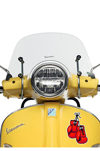 MegaSticker Piksel görünümlü boks eldiveni Sticker etiket Araba, Motorsiklet, Kask, Laptop, Cam Sticker 13x9 Cm