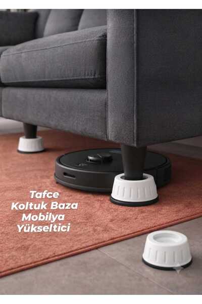tafce 4 Adet Koltuk Ayağı Yükseltici Robot Süpürge Titreşim Önleyici Yatak Yü...