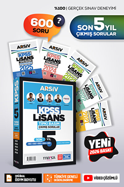 Marka Yayınları KPSS LİSANS Son 5 Yıl TIPKI BASIM Fasikül Fasikül Çıkmış Soru...