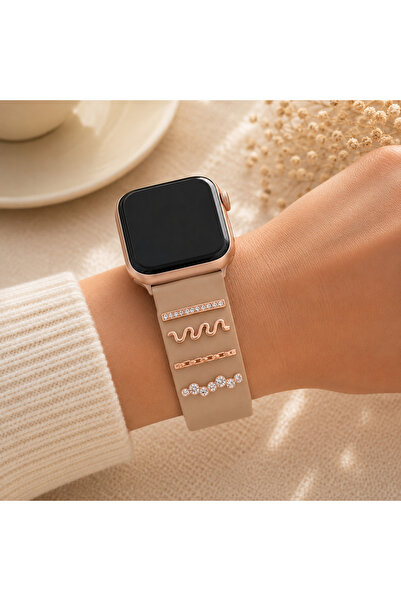 Anadolu Aksesuar Apple Watch Uyumlu Akıllı Saat Kordon Süsü Charm Kayış Akses...
