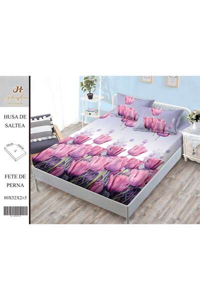 naniland.ro Finet Покривало за легло за двама от 3 части, еластично, 180x200 ...