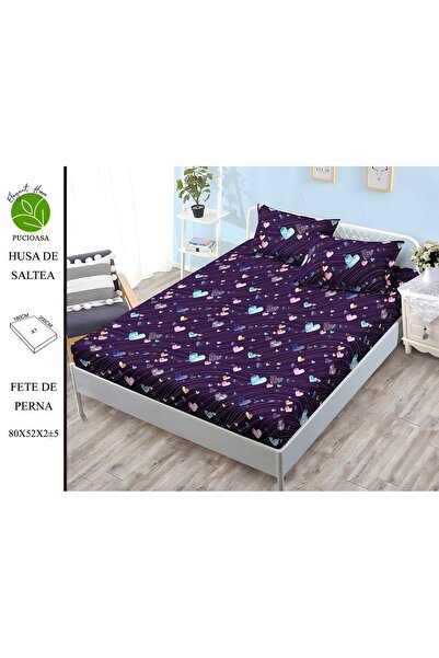 naniland.ro Husă de Pat Finet 2 Persoane 3 Piese cu Elastic 180x200 cm, Model...