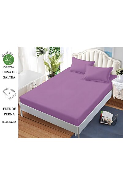 naniland.ro Finet Unicolor Bed Cover 2 Persons 3 Pieces with Stretchy 180x200...