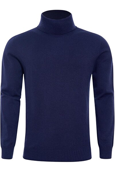 OEM Dancinova Golf Bărbați Pulover cu guler tip golf Tricotat Moale Cald Bleu...