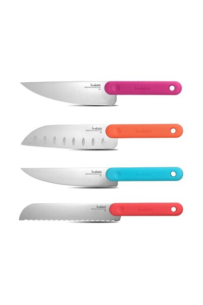 Trebonn Set de 4 cutite de bucatarie, Inox,