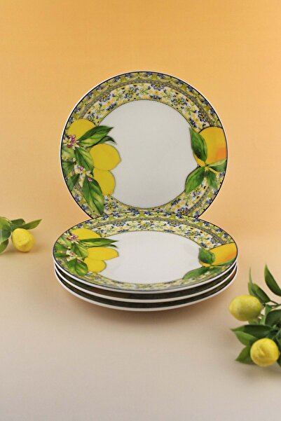 Bursa Porselen Dekor Capri 4-Piece Porcelain Cake Plate